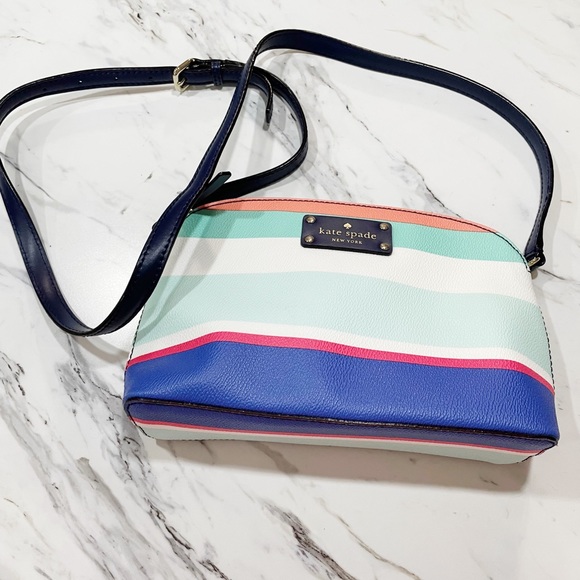Kate Spade Striped Crossbody Purse - Picture 7 of 14